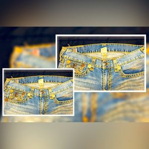 True religion men’s Rickey super T. Seat 34 length 29. Gently worn.